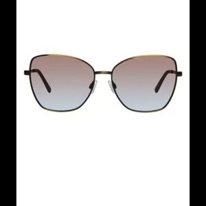 KURT GEIGER London 58mm Cat Eye Sunglasses In Gold and Black